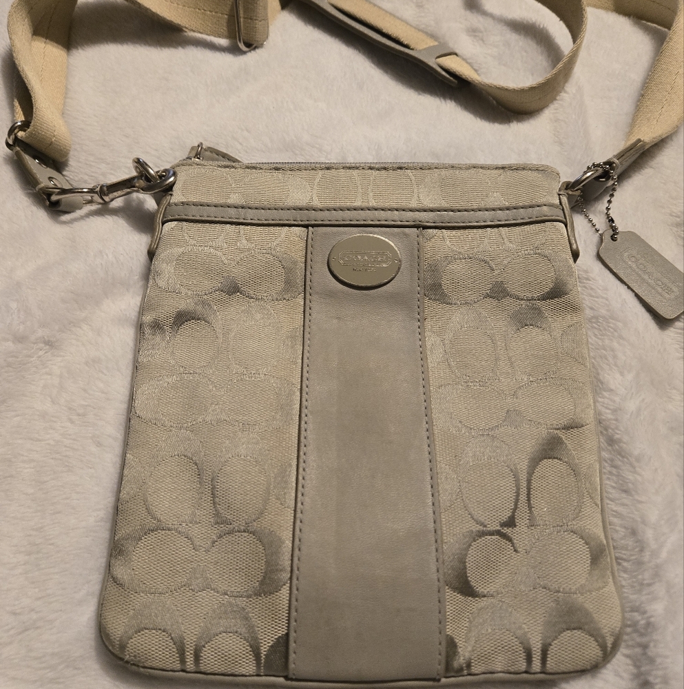 Coach Light Beige Crossbody Bag